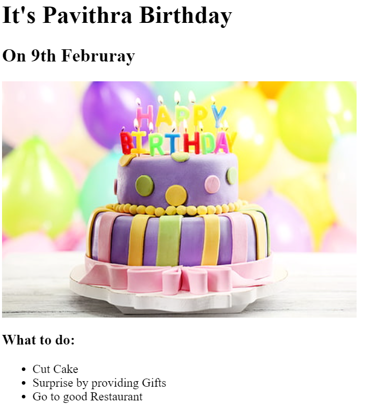 Birthday invite preview